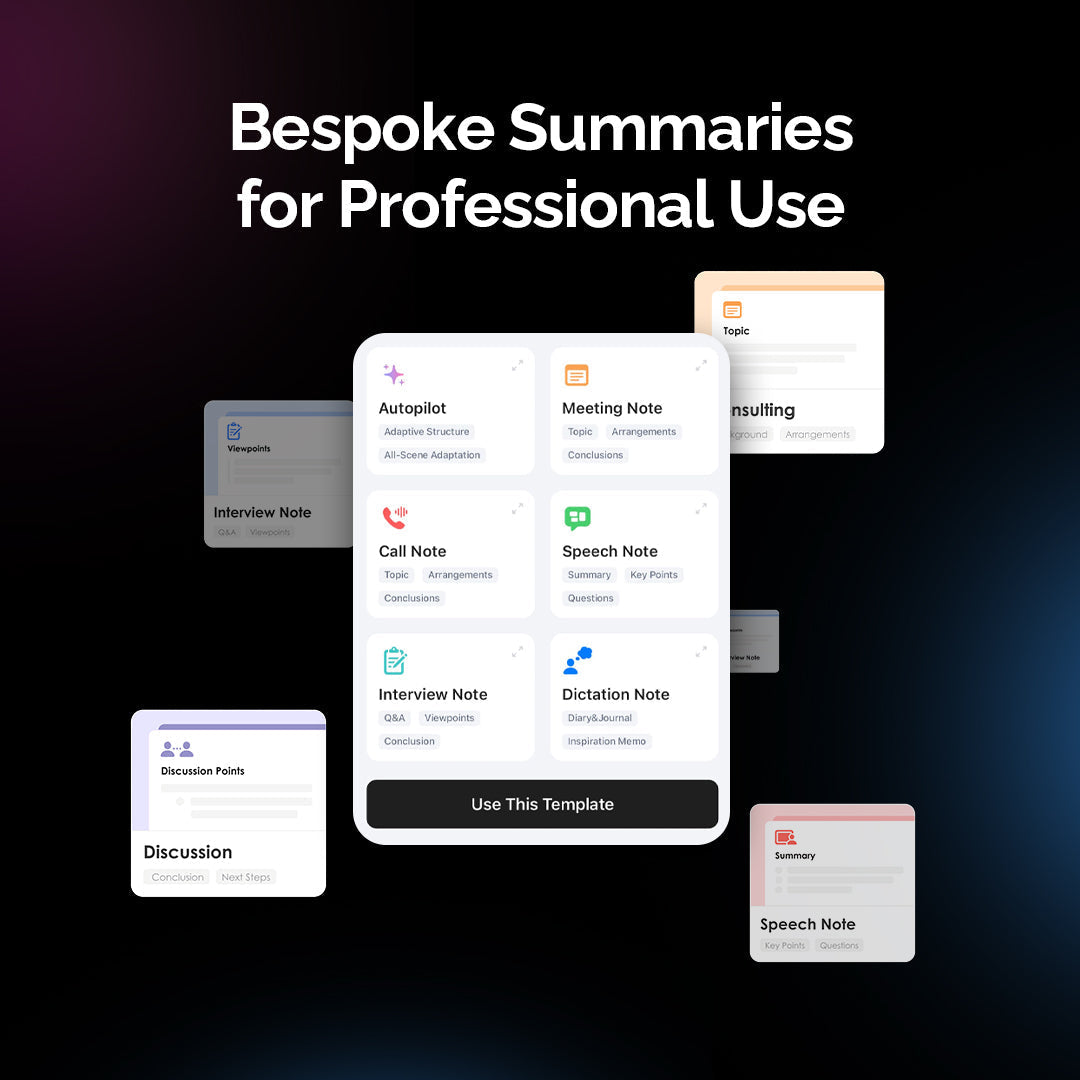 Bespoke Summaries for Professional Use