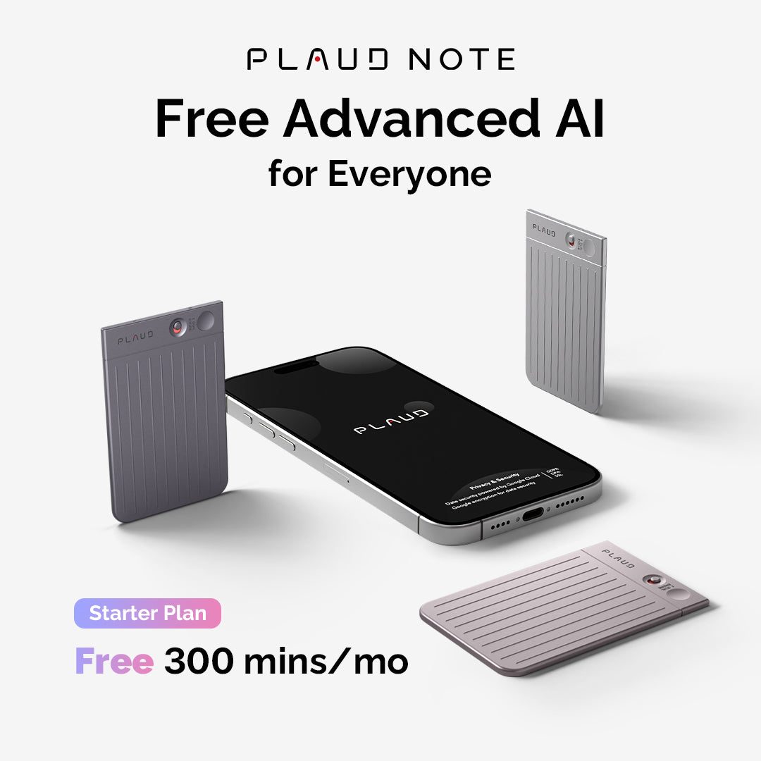 PLAUD NOTE: ChatGPT Empowered AI Voice Recorder (Black Magnetic Case Included)